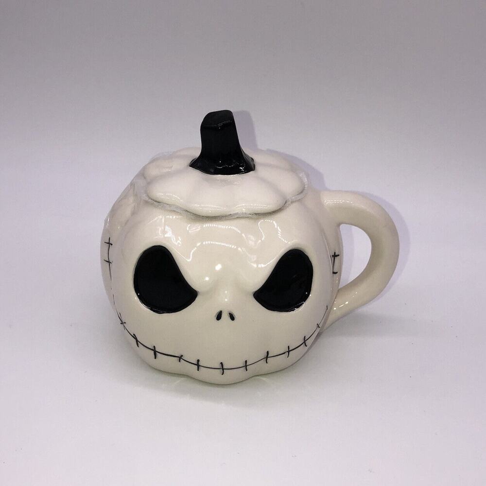 New Disney Nightmare Before Christmas Jack Skellington Pumpkin Mug W/ Lid